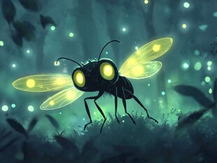 萤火虫插画