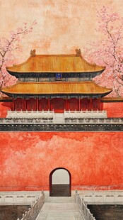 红宫墙插画