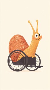 卡通极速小蜗牛形象