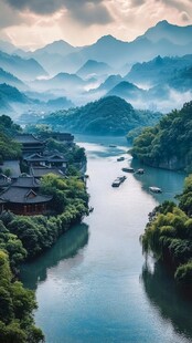 竖拍山水