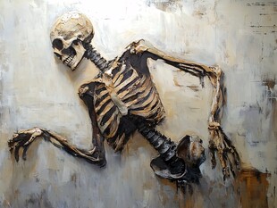 墙绘骷髅