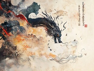 古风龙插画