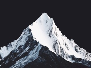 电脑绘画雪山