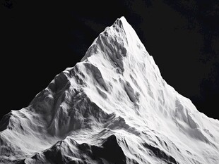 雪峰特写黑白片