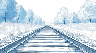 纵深感铁路涂鸦