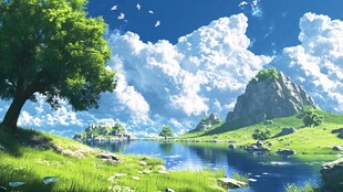 宽屏风景画