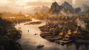 船家意境人文风光