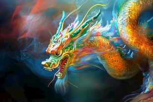 高清唯美双龙戏珠