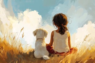 独自野餐的小姑娘壁纸