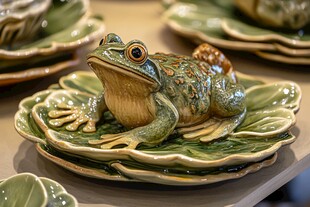 瓷器青蛙工艺品