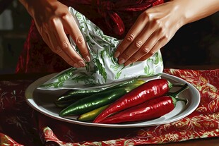 手剥辣椒