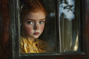 怡然自得的小女孩壁纸