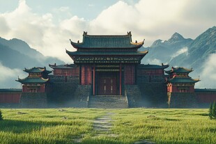 宏大寺庙场景