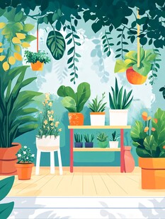 室内植物插画