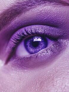 紫色眼睛画