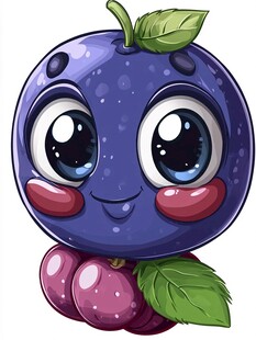 原创蓝莓水果拟人