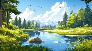 巨幅郊野风景