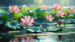 荷花高清电脑桌面壁纸