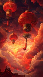 红灯笼插画