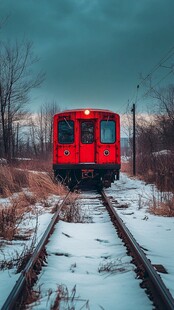 动车回家过年红色