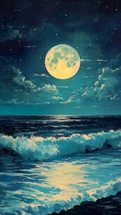 蓝月夜梦幻唯美奇幻