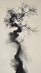 水墨虬枝