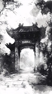 西南财大插画水墨