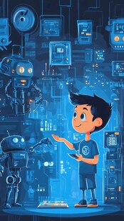 智能科技插画