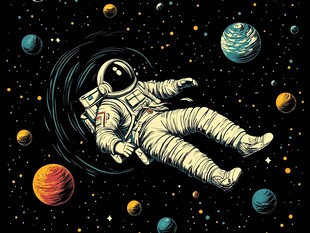 宇航员插画