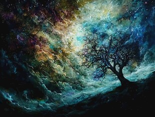 神秘梦幻的大树