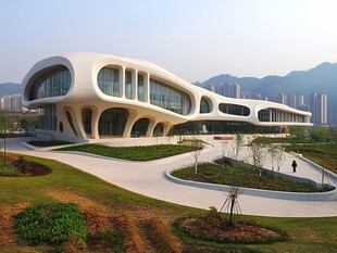 曲线优美的建筑