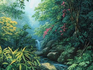 丛林风景画