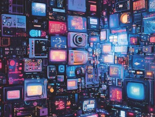 赛博朋克创意墙