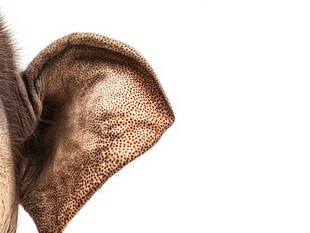 象鼻兽首耳特写