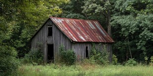 废弃的林中小屋