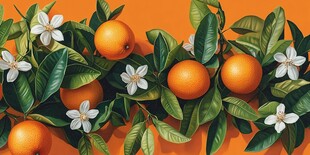 砂糖橘插画设计