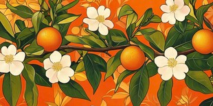 砂糖橘插画设计
