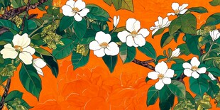 茉莉花包装插画