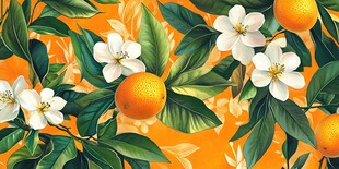 砂糖橘插画设计