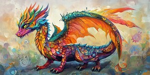 板绘龙