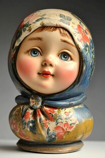 俄罗斯姑娘人偶摆件