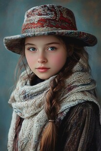 戴帽的女童