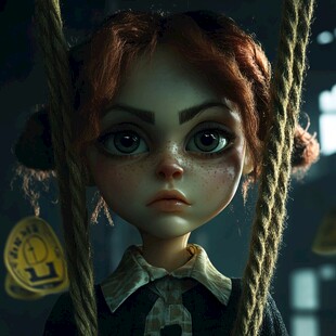 流泪的玩具娃娃