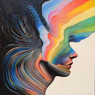 视觉强烈的彩色线条