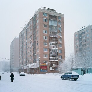 居民楼雪景