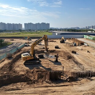 场馆施工建设工地现场