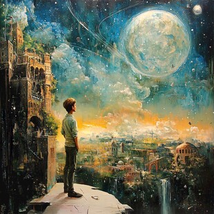 虚浮的世界绘画