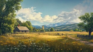 唯美农村场景