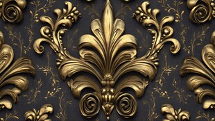 金色奢华浮雕装饰设计