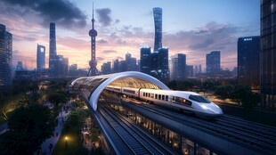 高铁行驶城市门户